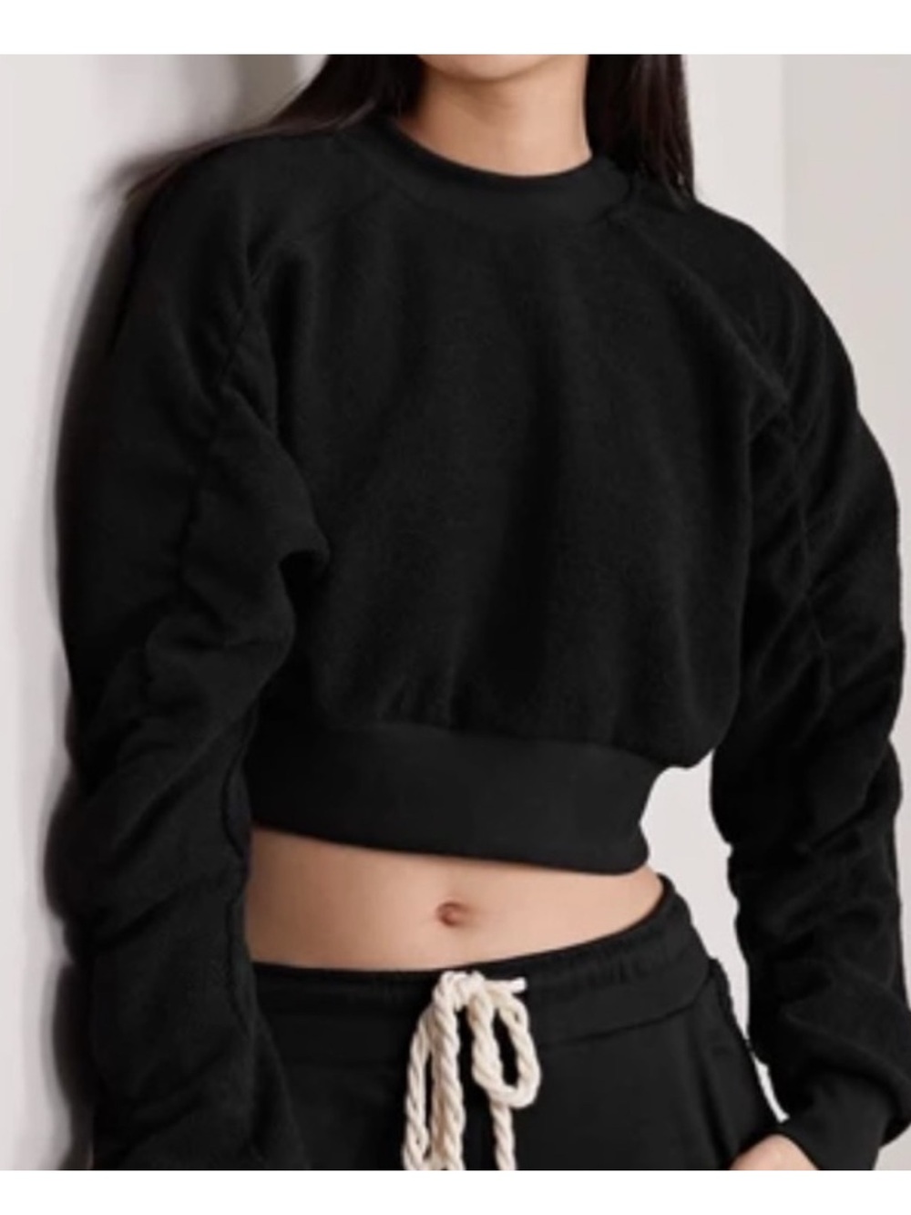 Twenty Montreal Terry Fabric cropped sweatshirt